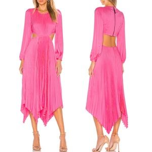 A.L.C. Naples Pleated Cutout Dress Pink New NWT
